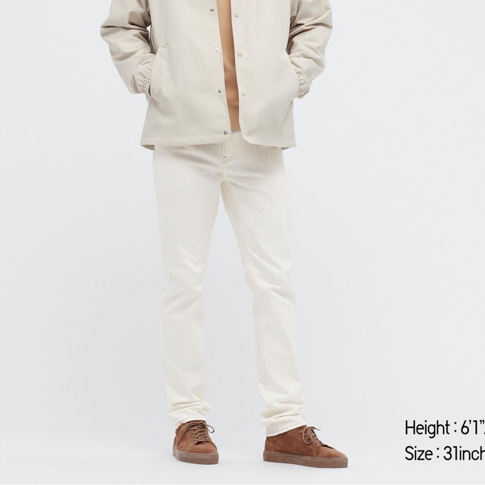 Uniqlo slim jeans in white (30x30)